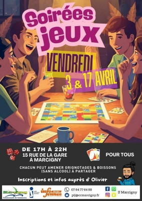 Nouvelle soirée jeux à Marcigny