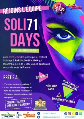 Participe comme bénévole à SOLIDAYS en Juin 2026